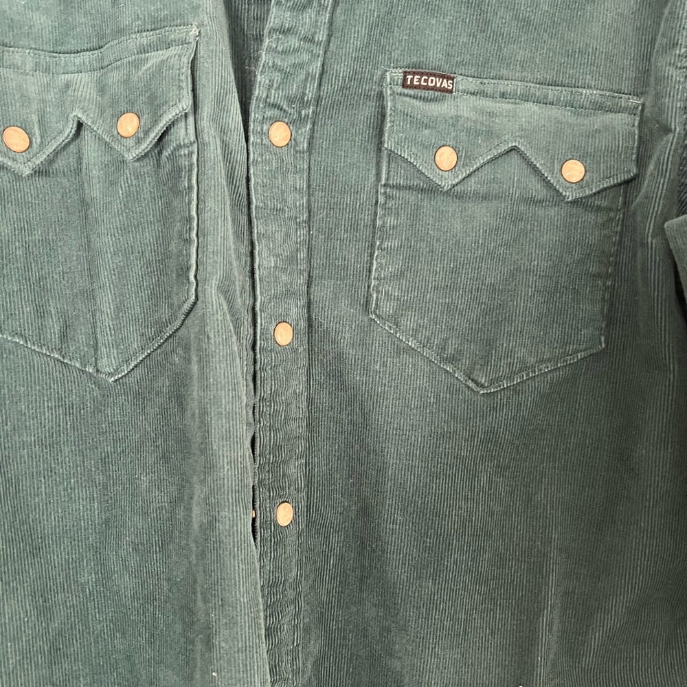 Tecovas Forest Green Corduroy Shirt